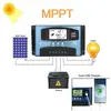 Contrôleur de charge solaire MPPT 40/50/60 / 100A double écran LCD USB...