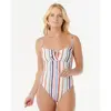 Rip Curl Oceanic Stripe Good Coverage One Piece Swimsuit XS