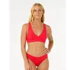 Rip Curl - Women's Premium Surf Deep V - Haut de maillot taille S - D-DD, rouge