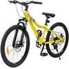 Vélo Enfant VANKEL 24 Pouces   VTT 6 Vitesses Garçon/Fille 8 à 12 Ans ...