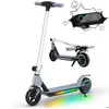 EROLLERRUN Trottinette Electrique Enfant - Pliable - Roues 6,5" - Moteur 130W - Batterie 2,5Ah - Autonomie 5-8km - Vitesse Max 14km/h - Gris