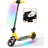 ELSCOOT Trottinette électrique Enfants Avec Amortisseurs- Néons coloré...