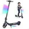 E-RIDES Trottinette électrique Enfant 6-12ans - Vitesse 12km/h - Autonomie 7Km - Écran LCD - Lumière Avant - Poignées Confortables- Gris