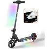 ELSCOOT Trottinette électrique Enfants Avec Amortisseurs- Néons coloré...