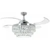 Beacon Lighting Beacon Ventilateur de plafond avec lumière Fanaway Veil chrome silencieux
