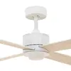 Beacon Lighting Beacon Ventilateur de plafond avec lumière Newport, blanc/chêne, silencieux