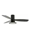 Lucci Air Beacon Lighting Beacon Ventilateur de plafond avec lumière Flusso noir 132cm silencieux