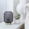 Beacon Lighting Beacon Lampe à poser Clancy, abat-jour en verre gris f...