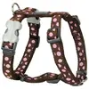 RED DINGO HARNAIS RÉGLABLE POUR CHIEN MARRON POIS ROSE 45-69 CM 20 MM