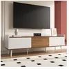 STILVORA Hauss Spole - Meuble tv 3 portes avec rangement, meuble télé ...