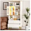 KoDise Table basse de salon, Table basse blanche - 90 x 55 x 45 cm - a...