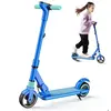 EROLLERRUN Trottinette Electrique Bleu Pliable 130W, 14 Km-h Pour Les Enfants De Plus De 120 cm