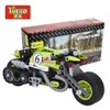 Bloc de construction jouets sauter haut moto tout-terrain vert 58408