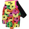 Pedal Palms Gants à doigts courts avec paume en Clarino - Taille M, rembourrage en gel, noir et coloré