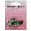 Non communiqué Boutons jeans couleur bronze X 6 - Distrifil(...) - Bz Marron
