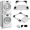 JORMFTTE Cadre pour Machine à Laver/Sèche-Linge, Intermédiaire avec Porte-Serviettes Extensible