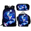 Lot de 3 pièces Sac à Dos, Trousse à crayons, Sac à Bandoulière Sonic ...