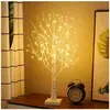 Arbre Lumineux en Bouleau avec 144 LED, Bonsaï de table Arbre artifici...