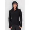 Mons Royale Temple Merino Long Sleeve Hood Haut technique noir M