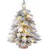 ZEMINPEOEL Mini sapin de Noël artificiel pré-éclairé de 457 cm sapin d...