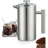 ZEMINPEOEL Cafetière à Piston en Acier Inoxydable 1L, Presse française...