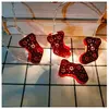 Non communiqué Guirlande Lumineuse De Noël 5.4ft 10LEDs Lumières Suspendues Décoratives Chaussettes Rouges En Forme De Lumières