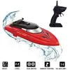 docooler Bateau RC 10KM / H,télécommandés 2 canaux pour enfants adulte-rouge