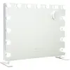 Flamingueo Miroir Maquillage Lumineux 14 LED Métal 58x51x15cm Blanc