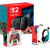 Nintendo Switch 2 + Mario Kart World + Manette Glow Super Icon + Casqu...