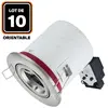 EUROPALAMP 10 Supports Spot bbc Orientable inox IP20 avec Douille GU10