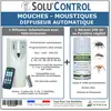 TOUT POUR LES NUISIBLES Kit Diffuseur Automatique avec Télécommande + 1 Aérosol Insecticide au Pyrèthre Végétal 250 ml - Anti-Mouches & Anti-Moustiques