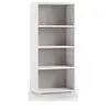 CAESAROO Bibliothèque 60x30x130 cm blanc frêne et béton avec trois étagères - Croazia