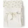 Babyshower - Couverture mi-saison Olive Ecru 70x100