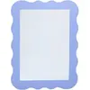 FLAMINGUEO Miroir Mural Asymétrique Métal 65x50x2,5cm Bleu