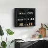 TRUXEN Armoire murale moderne en verre - 70x23x60 cm - Noir - Métal et...