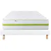 Luxury Literie Ensemble Matelas 140x190 cm, Rêverie, 30 cm, mémoire de forme, ferme, face été/hiver + sommier blanc ep 13cm