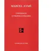Belles Lettres Confidences Et Propos Littéraires