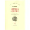 Gallimard Lettres choisies