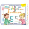 Bordas Mes Chiffres Rugueux Montessori - Avec 1 Feutre Effaçable 2 Couleurs