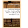 Allocution adressée à M. Albert Porché et à Mlle Clémentine Banès, le ...