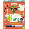Deux Coqs D'or Les jeux de mes 6 ans - bloc avec feutre effaçable
