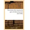 Hachette Bnf Inventaire des manuscrits grecs de Jean Lascaris