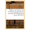 Défense de l'article 8 de la Charte, qui proclame le principe de la li...