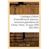 Hachette Bnf Catalogue d'objets d'ameublement, faïences, anciennes porcelaines de Chine, bronzes, objets divers