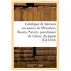 Catalogue de faïences anciennes de Moustiers, Rouen, Nevers, porcelain...