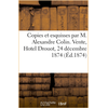 Copies et esquisses par M. Alexandre Colin d'après les tableaux des mu...