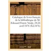 Catalogue des livres français ornés de gravures et reliés en partie pa...