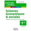 Ellipses Spécialité Sciences économiques et sociales - Première: 2e édition (Contrôle continu)