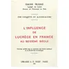 Nizet L'Influence de Lucrèce en France au XVI° siècle