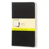 Moleskine Cahier blanc - Grand format - Couverture souple en carton noire